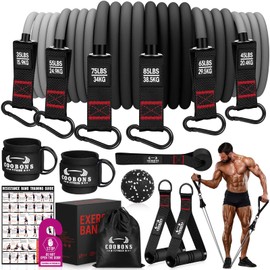 Heavy Resistance Bands for Working Out, 360LBS Exercise Bands with Handles, Workout Bands for Men, Weight Fitness Bands Set for Muscle Training, Strength, Slim, Yoga, Home Gym Equipment