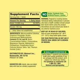 Biotina Plus Keratin Extra Strength 10,000 Mcg 60 Tabletas                                                                                            