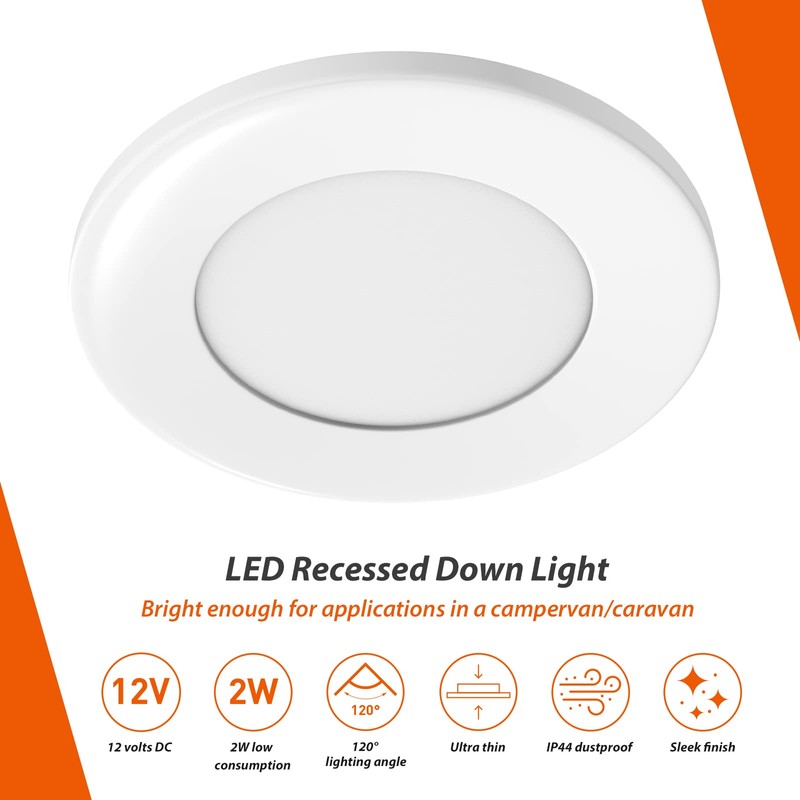 Dream lighting RV Interior LED Lights 12volt Recessed Pot Light