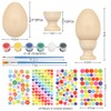 Sprinlot Pack of 12 Wooden Easter Eggs for Painting, Easter