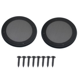 OZXNO 2 Pcs Round Ceiling Speaker Grill Covers for 6.5 Inch Speaker with Screws (Black)