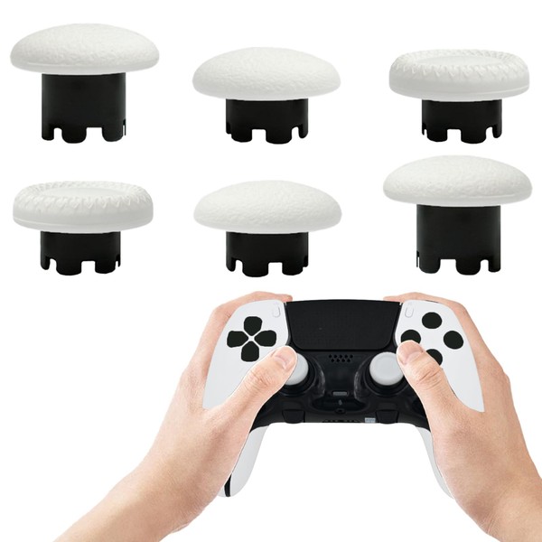 6-in-1 Interchangeable Thumbstick Caps for PS5 DualSense Edge Controller,Swappable Thumbsticks
