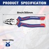 WORKPRO 8" Linesman PRO Screw Extractor Pliers(Combination Pliers) with Unique