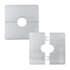 Bntyok 2 Pcs Wall Split Flange 0.86"/22mm ABS Square Self-Adhesive