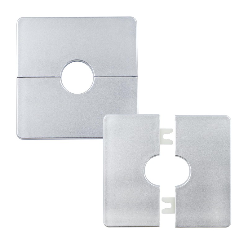Bntyok 2 Pcs Wall Split Flange 0.86"/22mm ABS Square Self-Adhesive