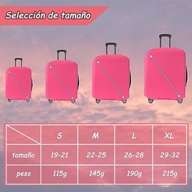 funda de maleta de color sólido, maleta chica de viaje y duradera, adecuada paramaleta viaje de 19-21 pulgadas.(S)