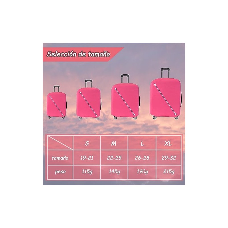 funda de maleta de color sólido, maleta chica de viaje