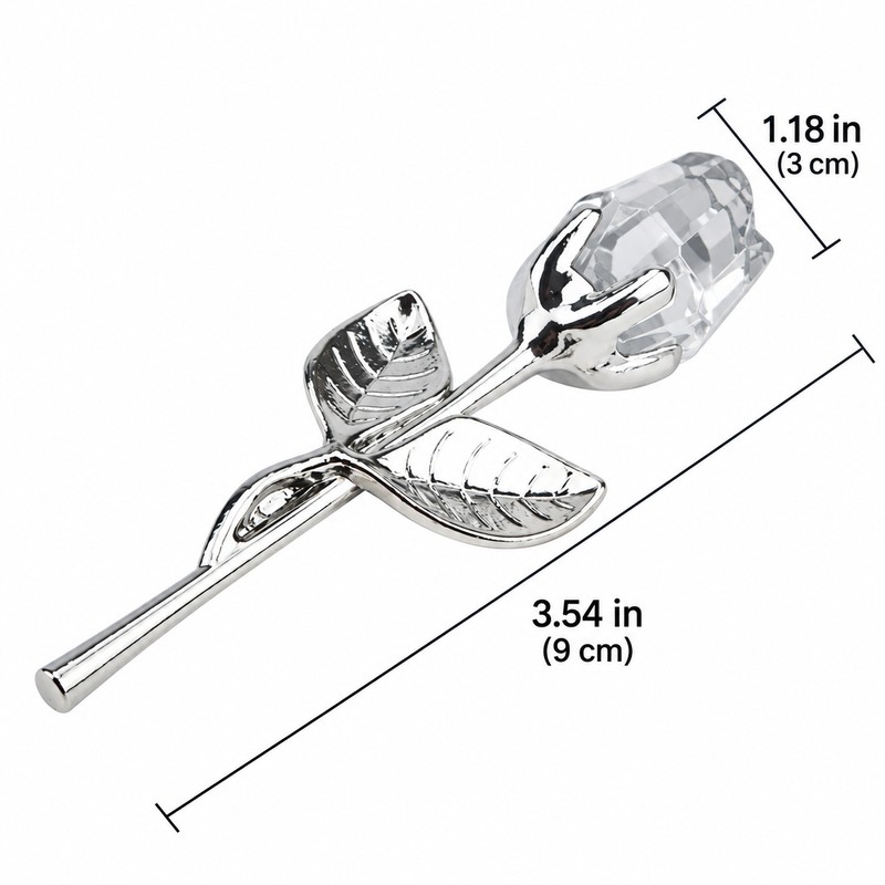 Crystal Glass Rose for Romantic Gifting – Elegant Artificial Flower