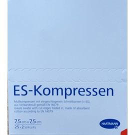ES Compresses Sterile 7.5 x 7.5 cm 8-Ply 25 x 2 Pieces