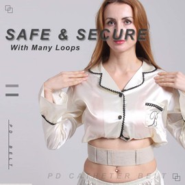 Breathable Peritoneal Dialysis Belt PD Catheter Holder Feeding Tube Supplies Accessories for Stomach Peg G J Tube Women Men Small(24"-35")