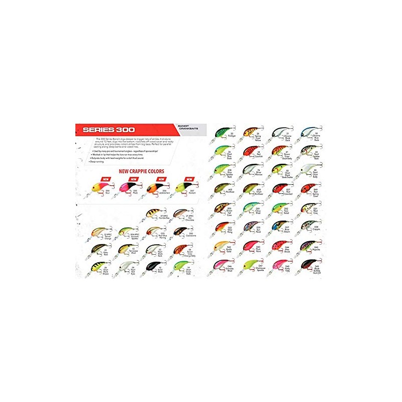 Bandit Crank 300-Series 2-Inch Chartreuse Black Back 8 to 12-Feet