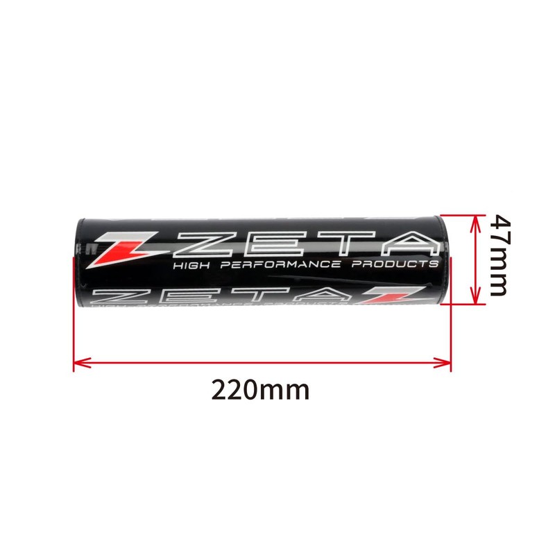 ジータレーシング(ZETA RACING) COMPバーパッド ミニ(220mm) ブラック 簡単取付け 怪我リスク軽減 ダートフリーク Dirtfreak ZE47-9232