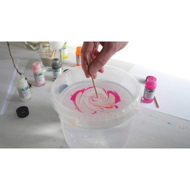 KREUL 73600 Magic Marble Marbling Paint, Basic Colours Set, 6 x 20 ml Colour in White, Yellow, Red, Blue, Green and Black, for Immersion Marbling of Wood, Glass, Plastic, Paper, Metal and Styrofoam