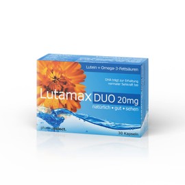 Lutamax Duo Capsules 20 mg Lutein / 30 Eye Capsules: Double Eye Protection with Vegetable Lutein and Omega-3 Fatty Acids