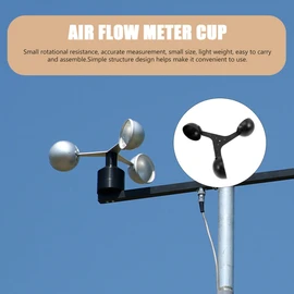 SUPVOX Aluminium Alloy Anemometer Wind Cups - Black, 6.69 Inch Diameter, Wind Speed Measurement Sensor for Outdoor Use, Outdoor Air Flow Meter Accessories, 6.69 Inch Diameter