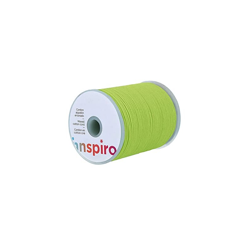 100 Metres Waxed Fine Light Green Cotton Cord 1.5mm