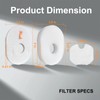 3Pack Dcoecue Replacement Vacuum Filters for Shark Rocket HV300, HV301,