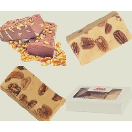 Uncle Butch's Fudge - Creamy and Smooth Gone Nuts Fudge Variety Pack - Decadent and Delicious Handcrafted Fudge Gift Box (24oz total)