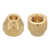 PATIKIL 1/4" Brass Flare Nut, 4Pcs 45 Degree SAE Union