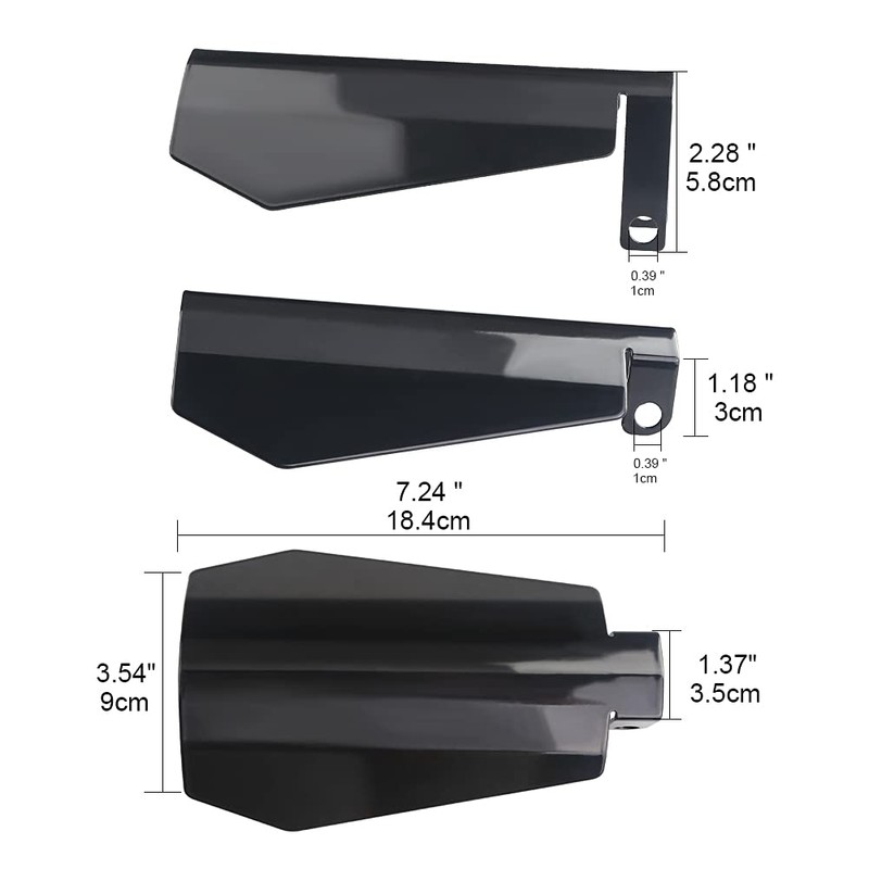WATERWICH Handguards Coffin Cut Hand Guards Compatible with Harley Dyna