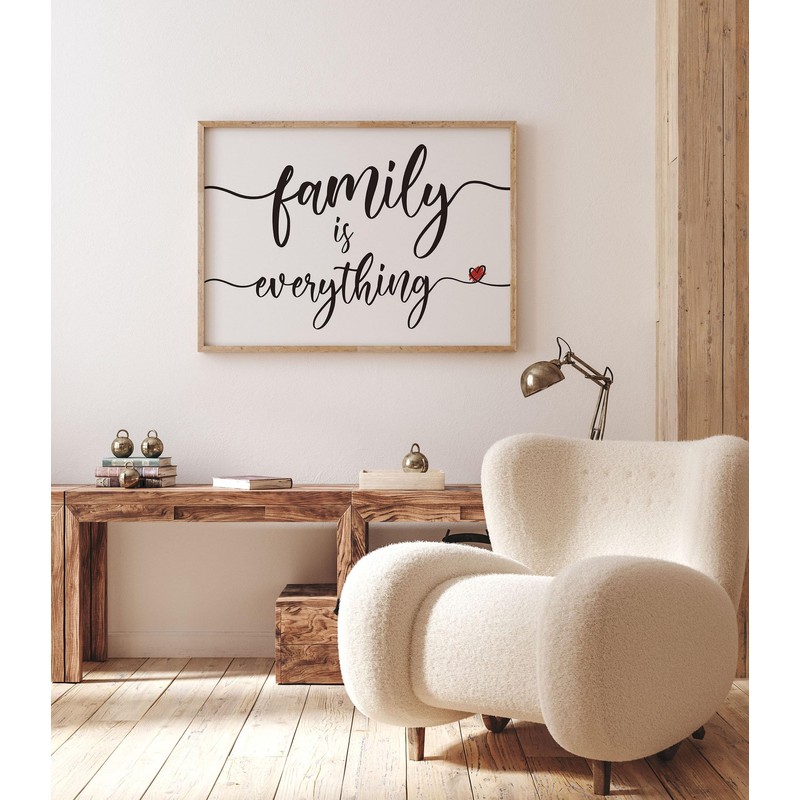 Lithobee - Family Is Everything - Printed Wall Art Design