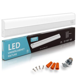 Hardwired LED Under Cabinet Task Lighting - 16 Watt, 24", Dimmable, CRI>90, 5000K (Day Light), Wide Body, Long Lasting Metal Base with Frost Lens Under Counter Light for Kitchen