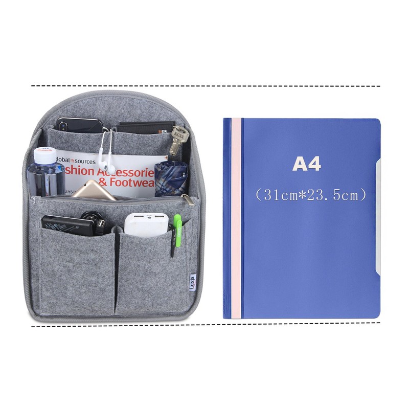 Luxja Backpack Organiser Insert Bag, Felt Bag Organiser for Backpack,