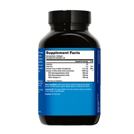 HUM HUM OMG! Omega The Great - Triple Omega 3 Fish Oil Supplement with DHA, EHA & Vitamin E to Support Bright & Even Skin Tone - Gluten Free & Non-GMO (60-Count)