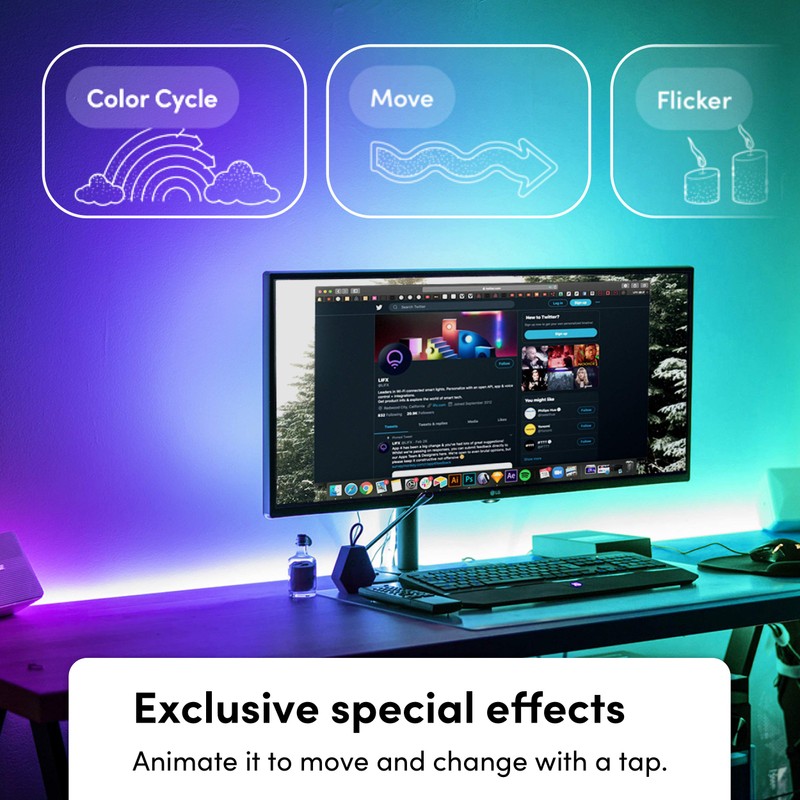 LIFX Lightstrip Extension, 1m. Wi-Fi Smart LED Color Zones Light