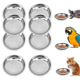 HingoFuni 8 Pack Reptile Water Dish Reptile Water and Food Bowls Reptile Feeding Dish,Breadworm Feeding for Leopard Gecko Lizard Spider Scorpion Chameleon, as the pic