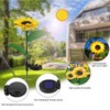 2Pcs Sunflower Solar Lights IP65 Waterproof Low Power Consumption LED