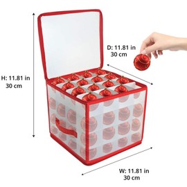 Vivo Technologies 64 Bauble Storage Box For Set Of 64 Baubles Christmas Tree Decoration Organiser