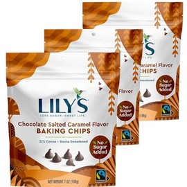 Lily Dark Chocolate Style No Added Sugar Baking Chips, Bag 7 oz 3 Pack