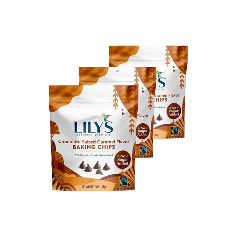 Lily Dark Chocolate Style No Added Sugar Baking Chips, Bag