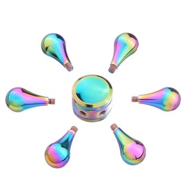 Finger Spinner Hand Spinner Shell Rainbow Water Drops Pattern, with Hand Spinner, Removable, High Speed, Swivel 2 – 5 Minutes Average Spin Focus Toy Stress Relief Ceramic Ball Bearings (Rainbow)