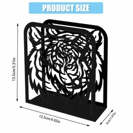 SUPERDANT Tiger Napkin Holders for Tables Forest Animal Serviette Holder Tiger Kitchen Napkin Stand Metal Serviette Dispenser Practical Decoration for Kitchen Countertop Restaurant Decor