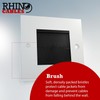 rhinocables Single Gang White Brush Plate Faceplate for Wall-Mounted Installation