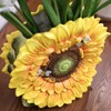 FORLONG Large Ceramic Flower Vase, Hand-Painted Sunflower and Bee Home