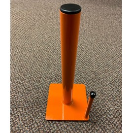 Paper Towel Holder - Handmade Welded Aluminum Standing Paper Roll Holder (Orange)