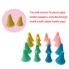 SPANSEE 16 PCS Glue Bottle Toppers, Rubber Stoppers Compatible with
