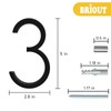 Briout 5" Floating House Numbers for Outside, Metal Modern Address