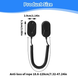 2 Stück Magnetische Halterung Fernbedienung, Magnetische Fernbedienungshalter mit Federseilen, Wandhalterung Fernbedienung für Fernbedienungen und kleine Gegenstände, 120cm (Schwarz)