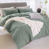 ELIMMO Bedding Duvet Cover Set Linen Like Texture 100% Cotton