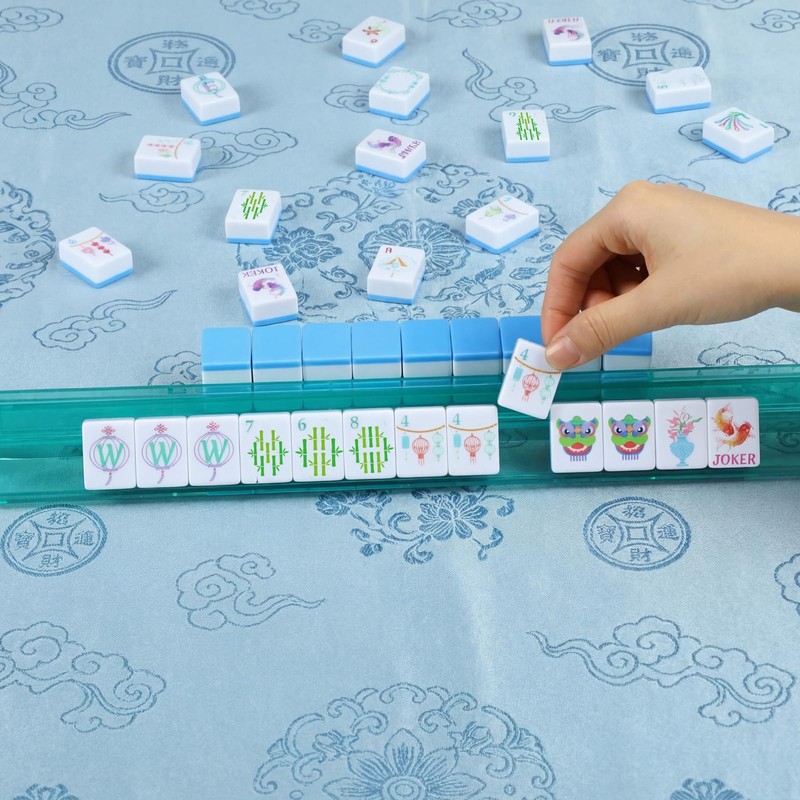 Simgoing American Mahjong Sets 160 Mahjong Tiles Melamine Engraved Mah