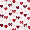 Heart Bow Decorations Burgundy Red Pink Heart Bow Hanging Garland