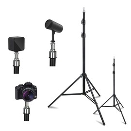 Solwim 2 Pack VR Tripod Stand, HTC Vive Base Station Compatible Sensor Stand and Base Station Mount for Vive Sensors or Oculus Rift Constellation（2pack Tripod Stand Set，Black）