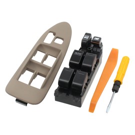 DriveFix Front Driver Side Window Switch and Bezel Tan for Toyota Camry 1997-2001