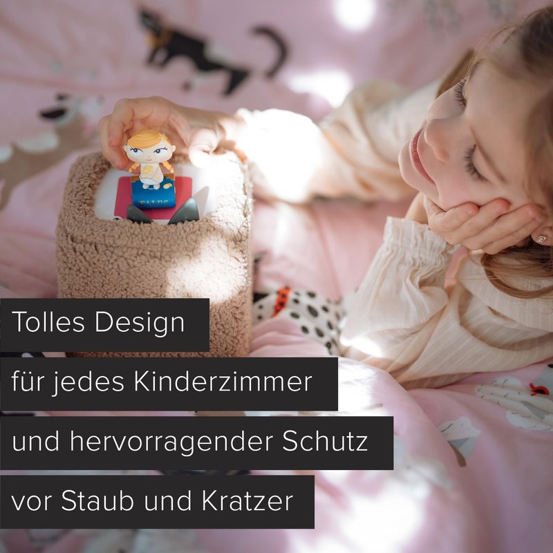 JenLiving® Musikbox SLEEVY, Teddy Plüsch Hülle, Überzug - Stilvoller Schutzbezug