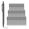 deegtran Pens Bulk, 50 Pack No Bleed Grey Barrel Black