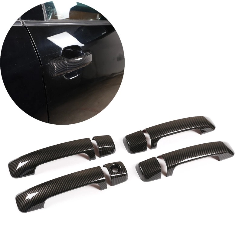 autotrim000 For 2007-21 Toyota Tundra Carbon Fiber Door Handle COVERS+Mirrors